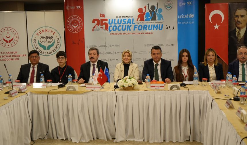 Samsun'da Uluslararası 25. Çocuk Forumuna Bolu’dan temsilci katıldı