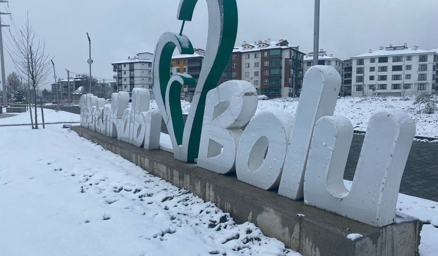 Bolu, nisan ayında beyaza büründü