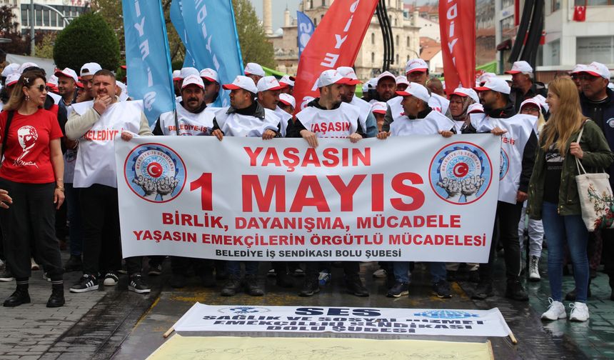 Bolu'da 1 Mayıs halaylar çekilerek kutlandı