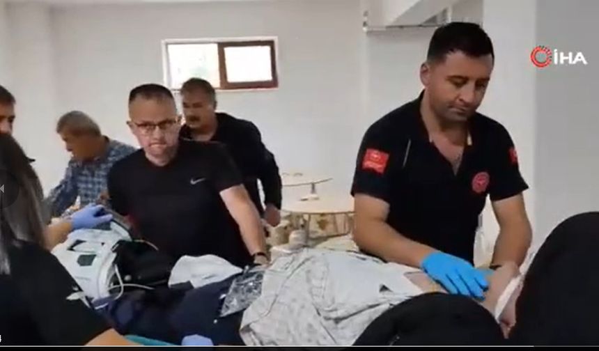 Yediği et nefes borusuna kaçan kişinin kalbi durdu
