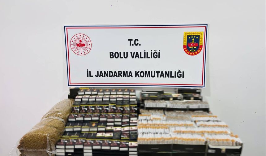 Bolu'da binlerce kaçak makaron ve tütün ele geçirildi